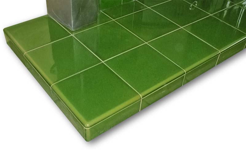 6 inch green tiles