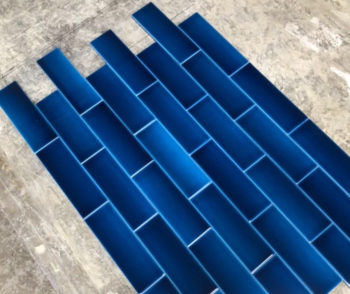 Hand glazed tiles - fireplace tile