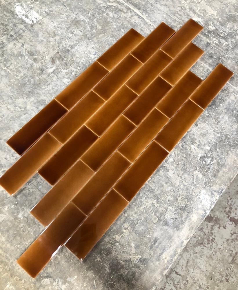Hand glazed tiles - fireplace tile